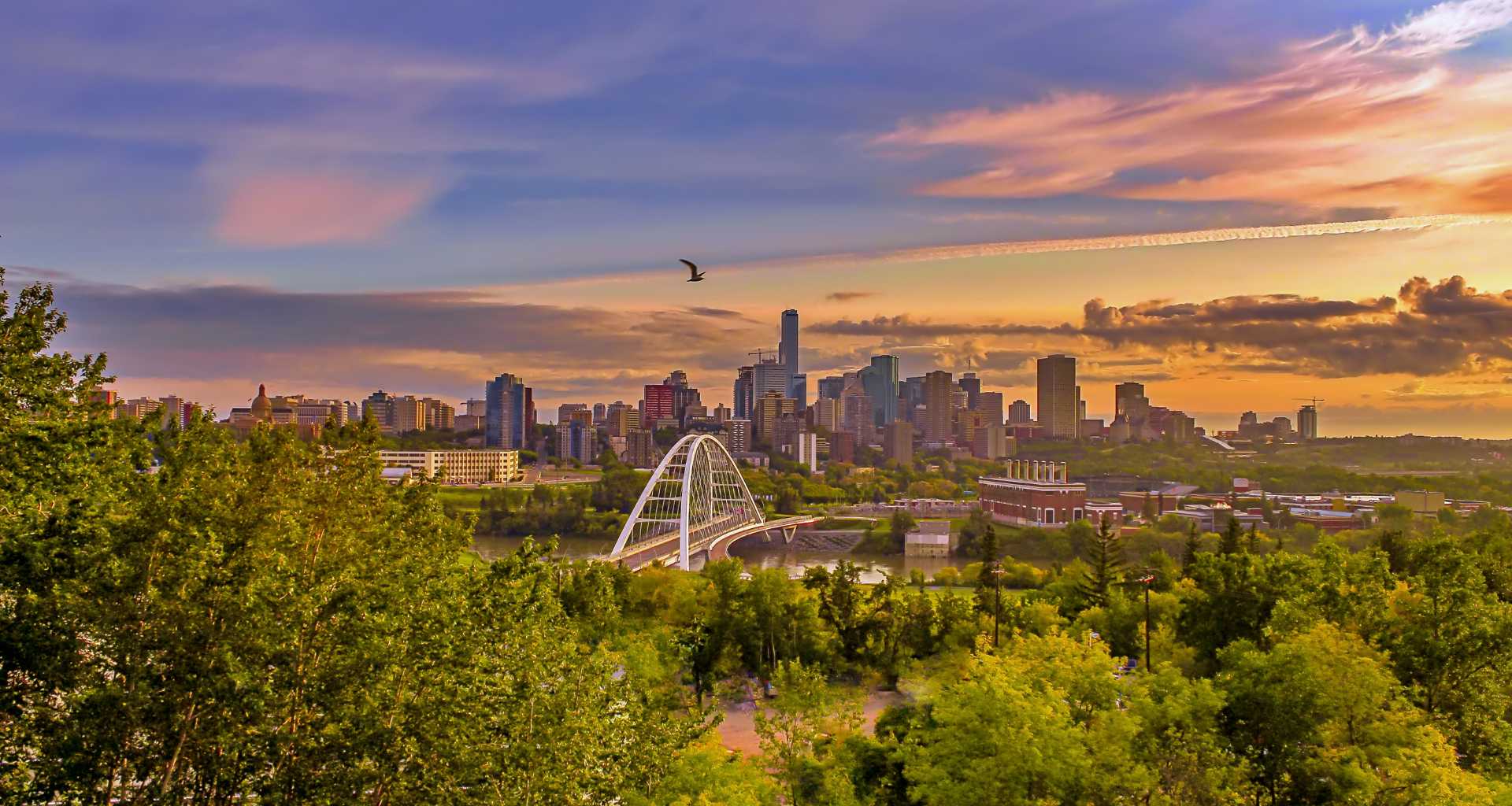 Edmonton downtown skyline during the daytime.